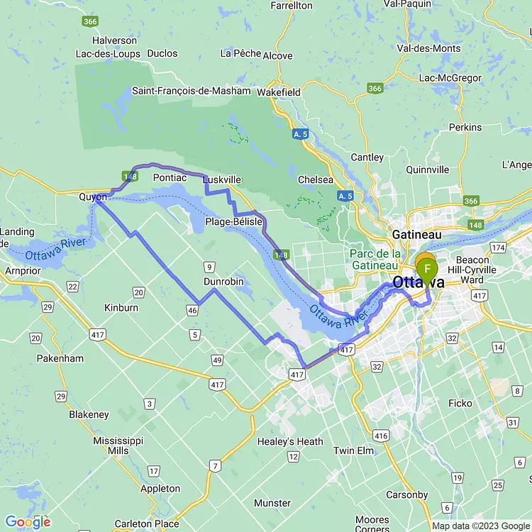 map of Quyon Ferry loop