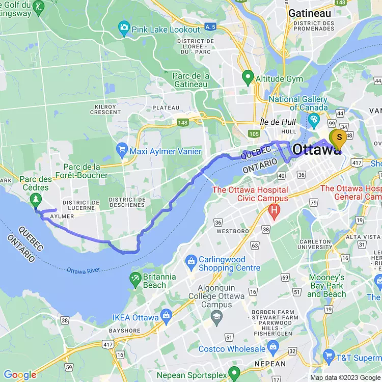 map of Poutine run