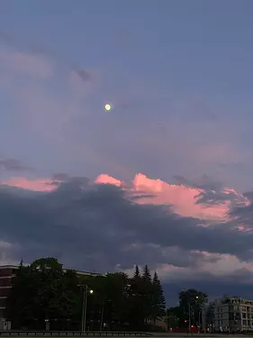 a moon in the sky