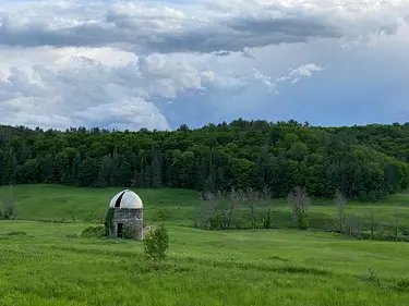 a house in a field