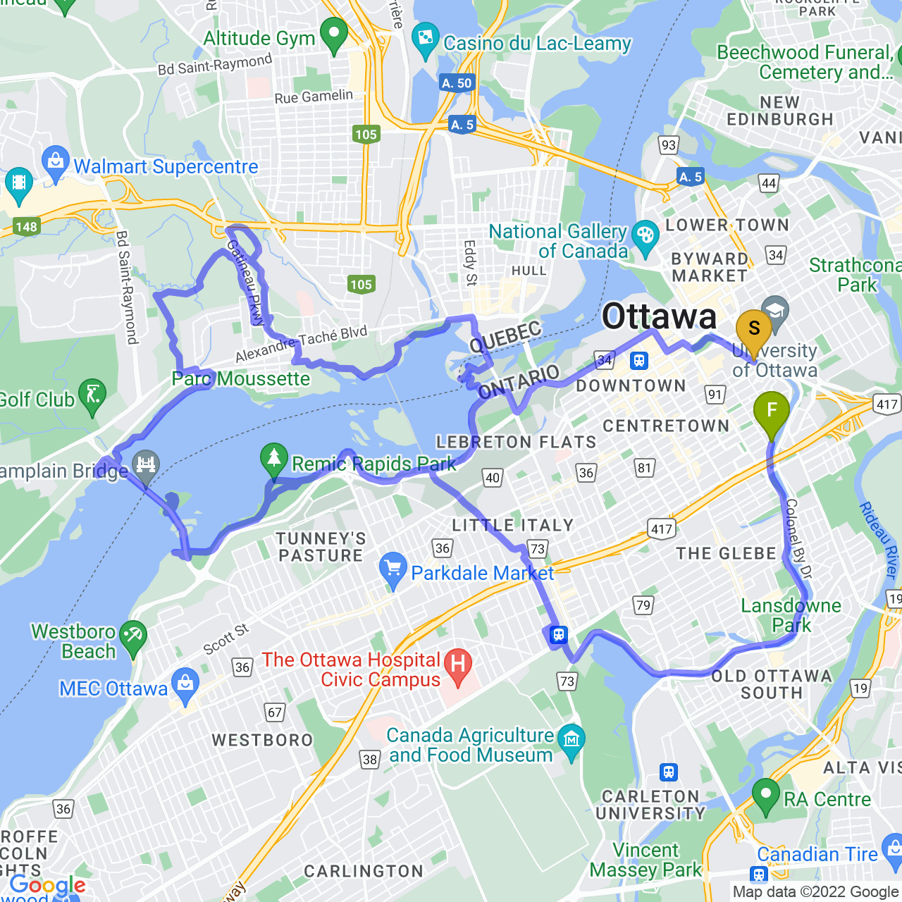 map of Last Ride of the Season!