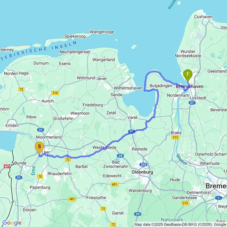 map of To Bremerhaven #eurobiketrip