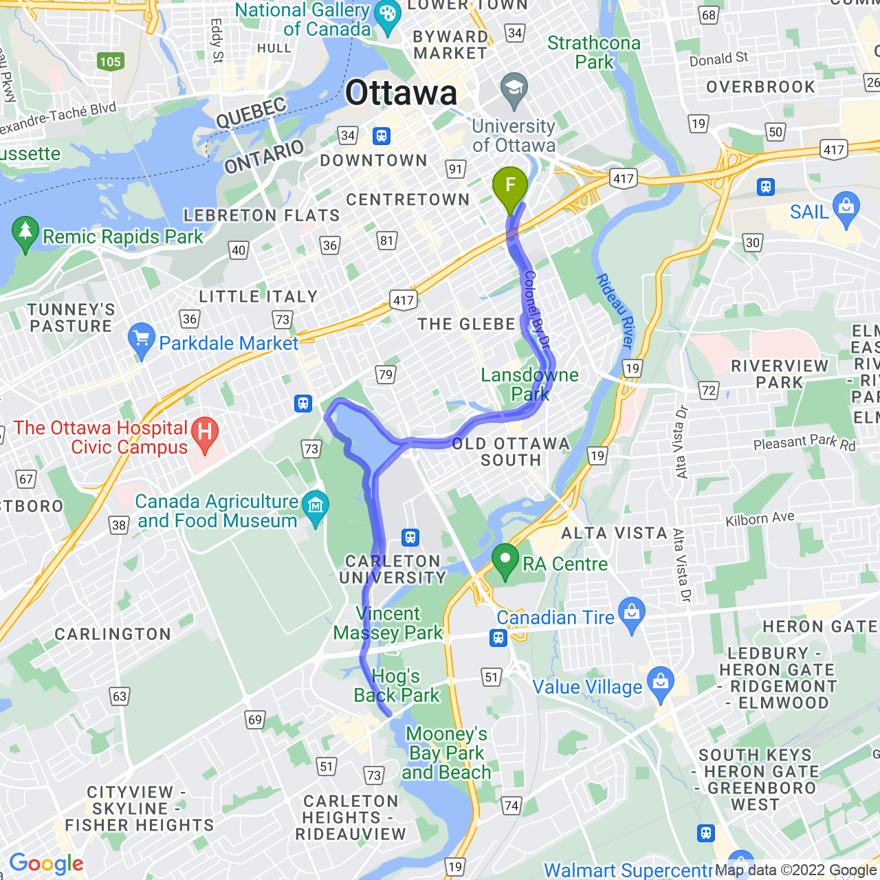 map of Night Ride