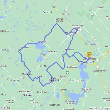 map of Almonte Roubaix mixes
