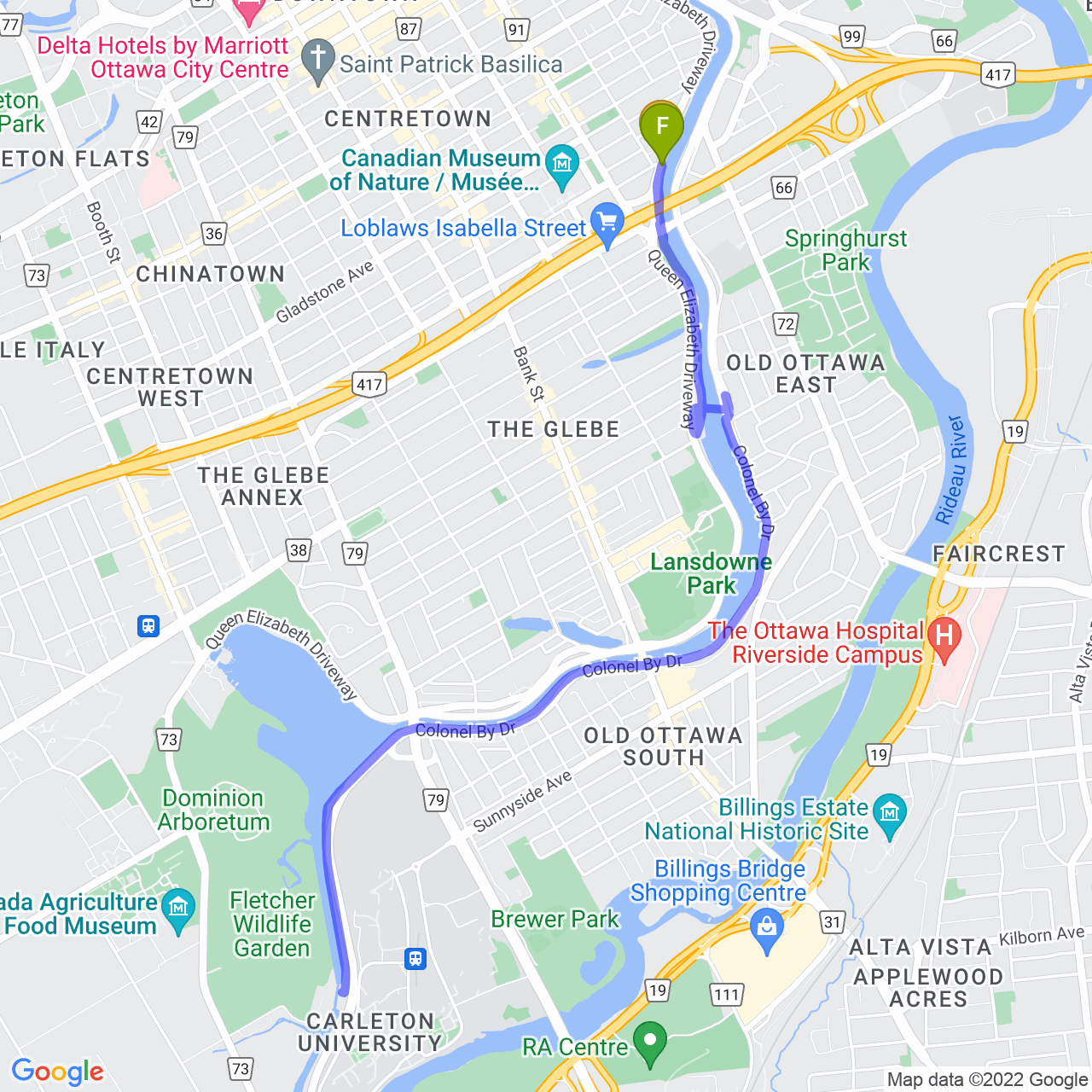 map of Night Ride