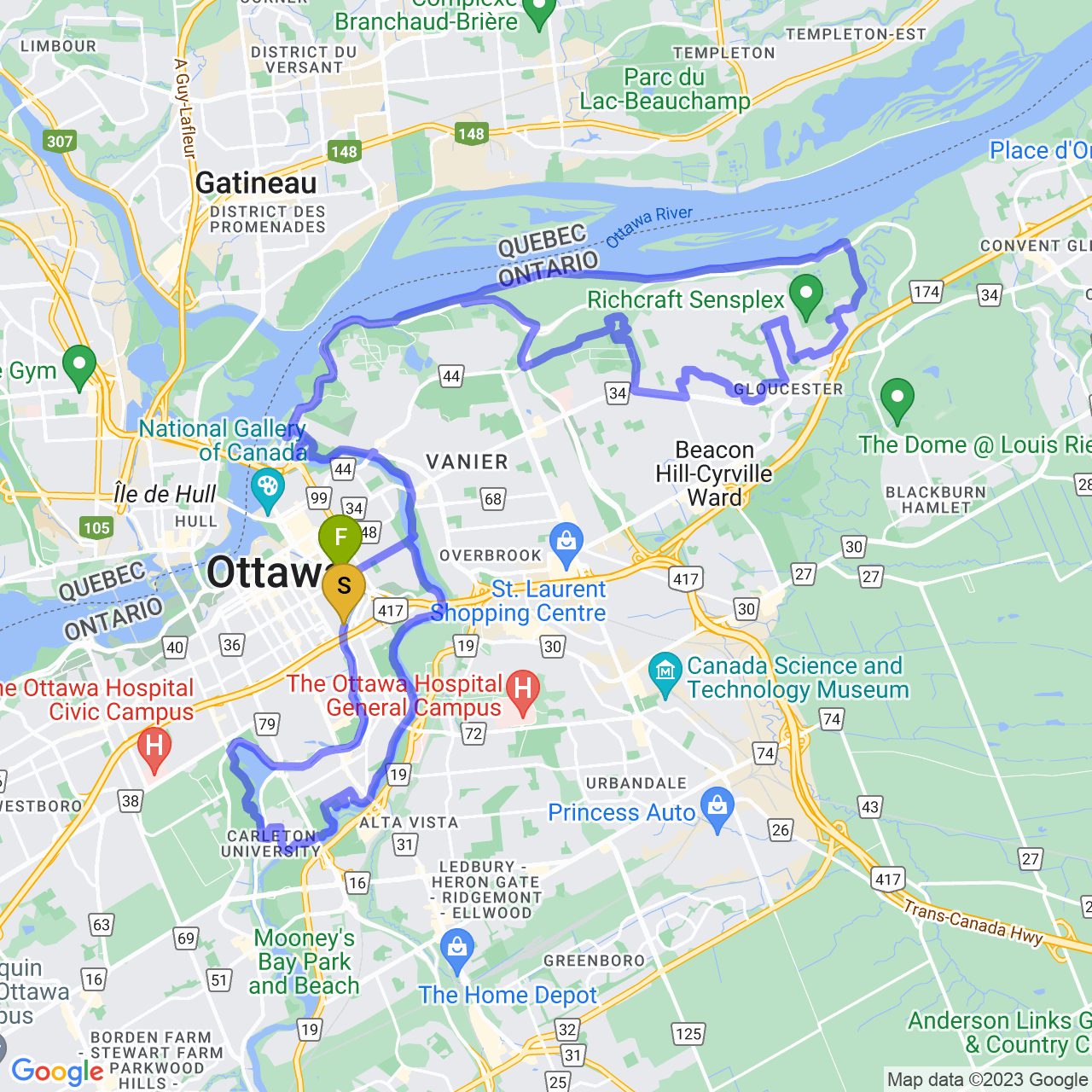 map of East-End Gravel Mixer