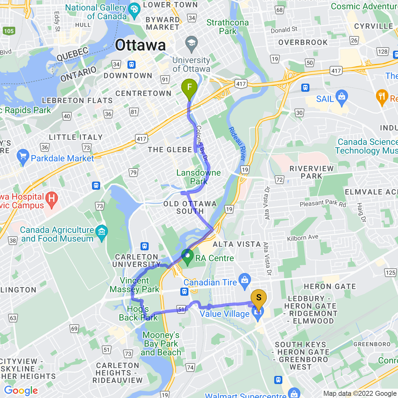 map of 🚴 new bike first ride 🚴 