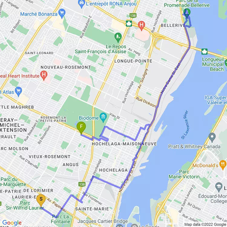 map of Bye bye Montreal