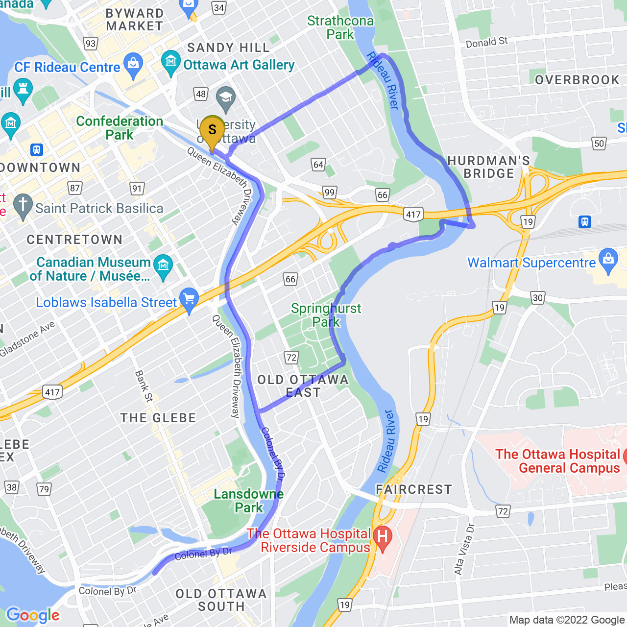 map of chill ride