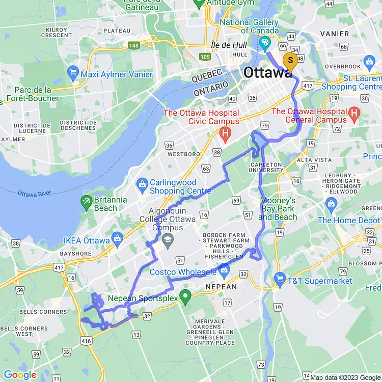 map of Riding around Bruce Pit with the gang