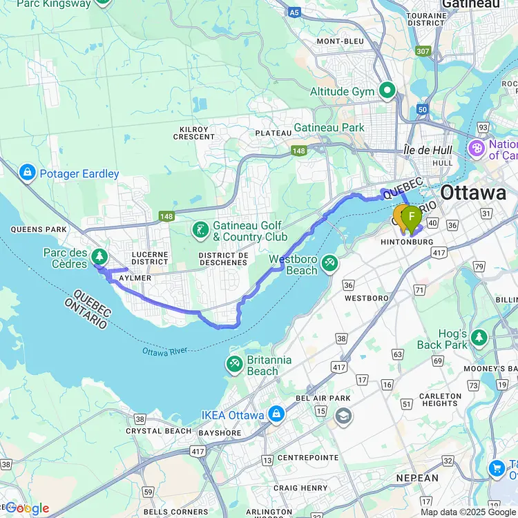 map of poutine run