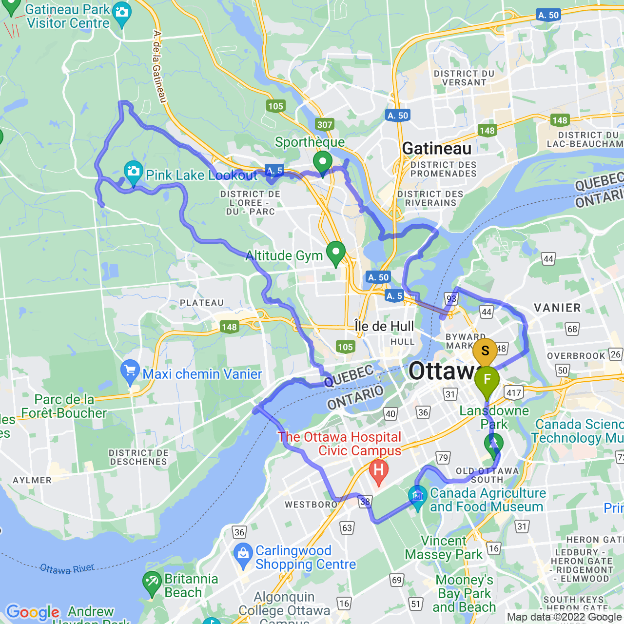 map of Ride of the Year: 1,000KM Edition 