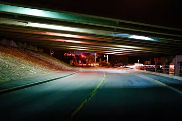 a road with a tunnel