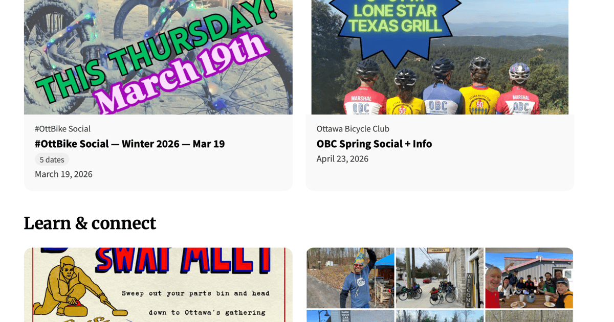 Cycling events for 2026 | Ottawa by Bike