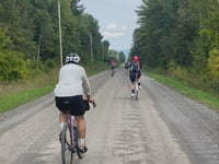 friends enjoying gravel