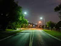 a road with trees on the side