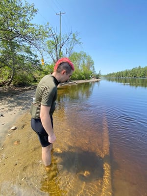 cooling down by the water
