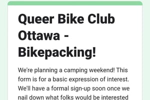 Bikepacking with the Queer Bike Club Ottawa