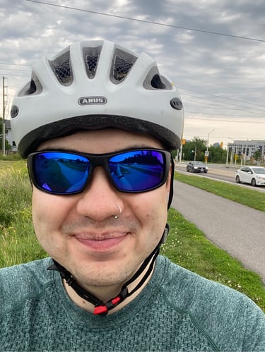 selfie by the road lol