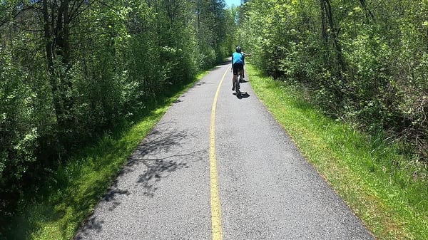 Riding in bike paths