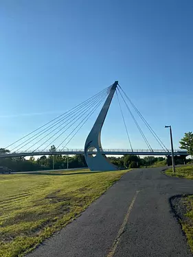 a bridge over a road