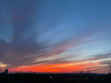 a colorful sky over Ottawa