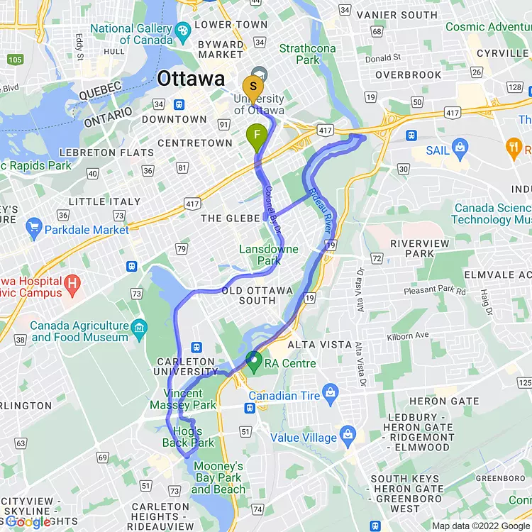 map of Afternoon Ride