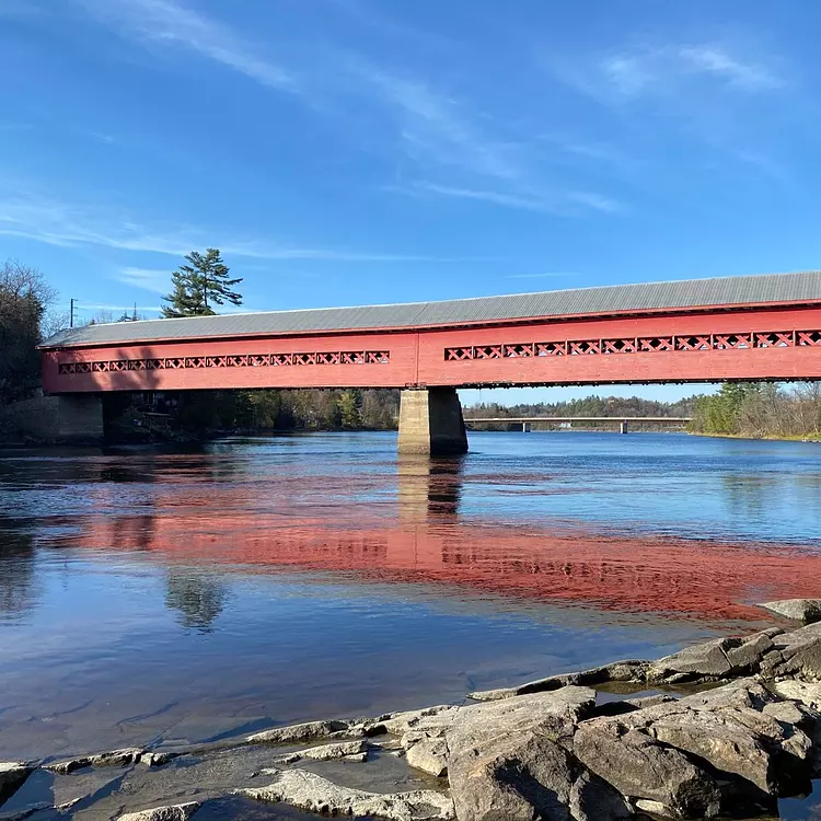 beautiful red bridge