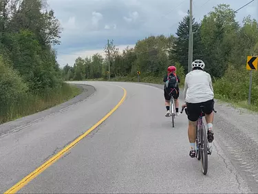 friends riding bikes