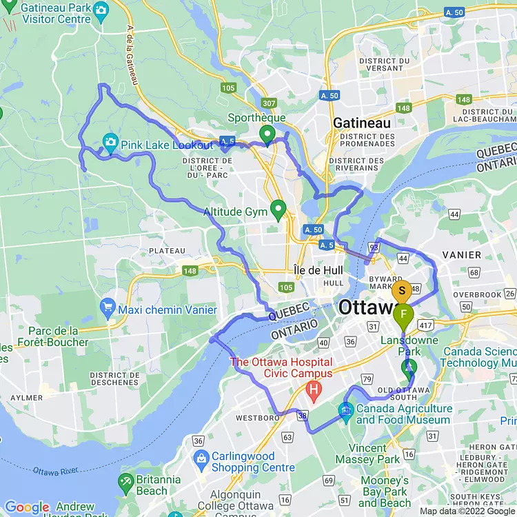 map of Ride of the Year: 1,000KM Edition 