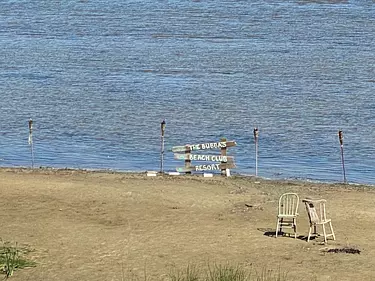 someone's private beach, funny sign on my way to the park