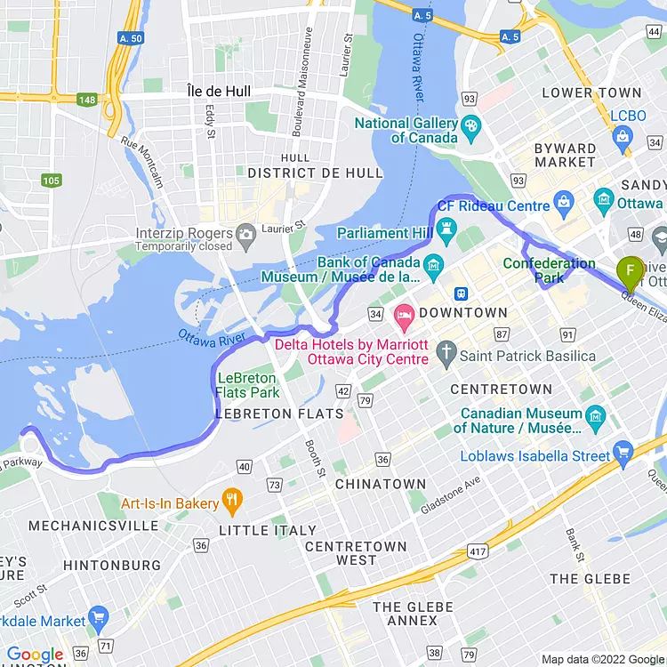 map of Evening Ride