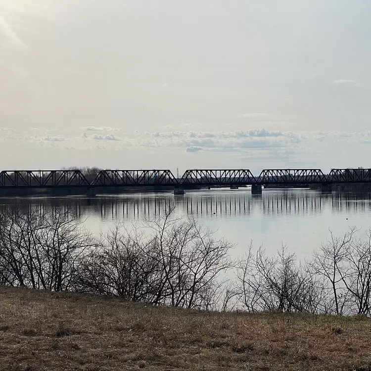 abandoned train bridge