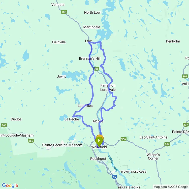 map of wakefield ride with Tony