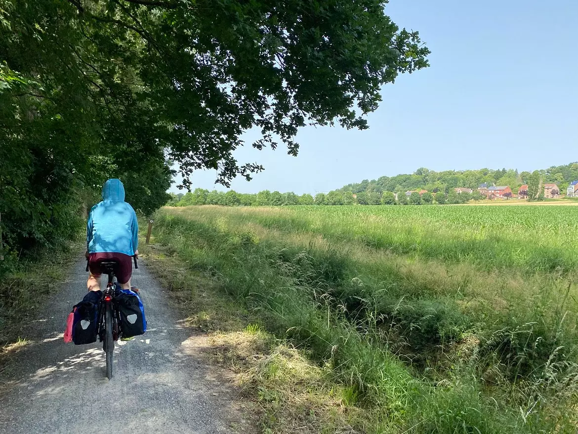 riding by the fields