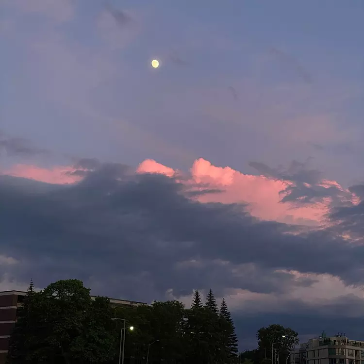 a moon in the sky