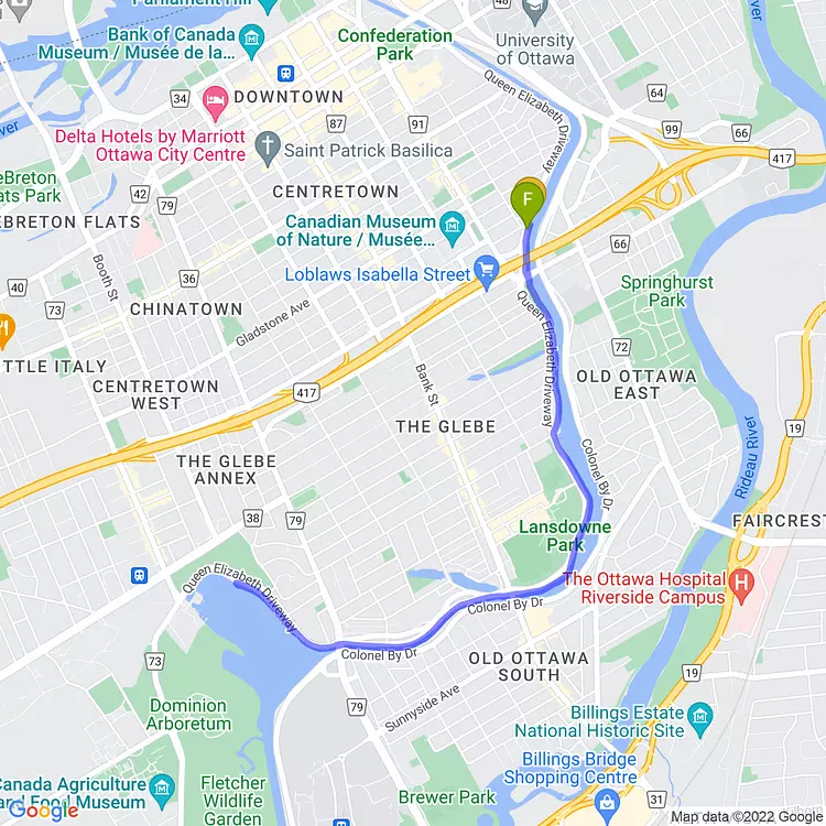 map of Afternoon Ride