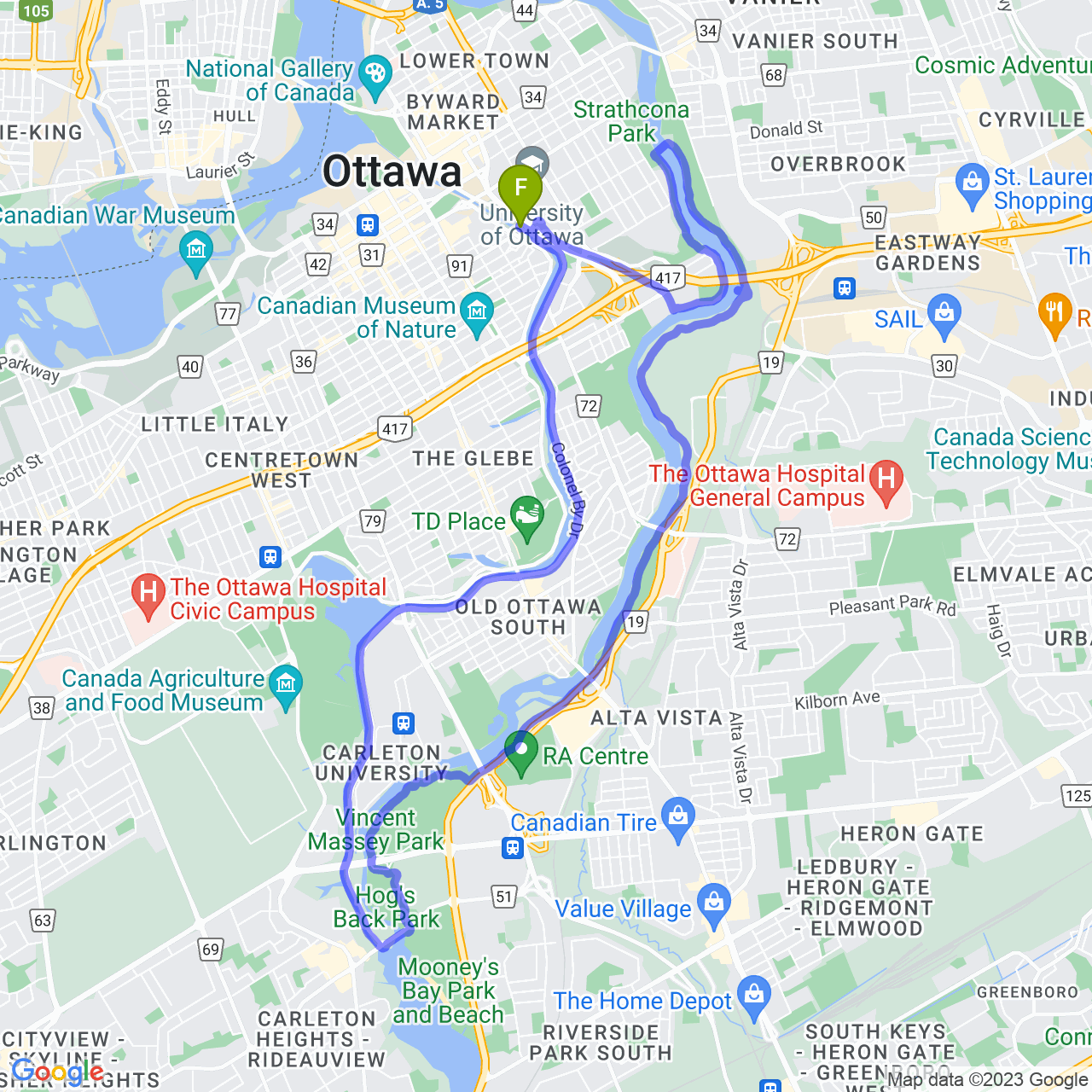 map of Snowy Ride