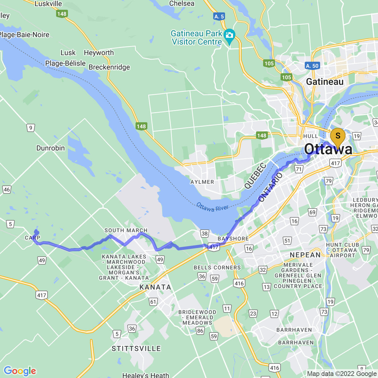 map of Visiting Carp