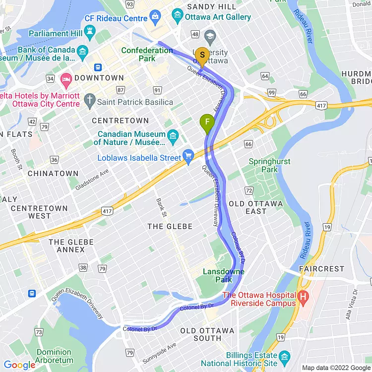 map of Night Ride