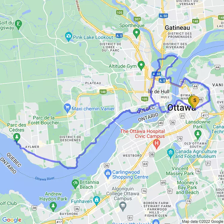 map of Visiting Aylmer