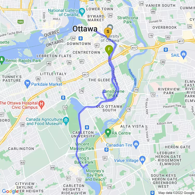 map of photo night ride