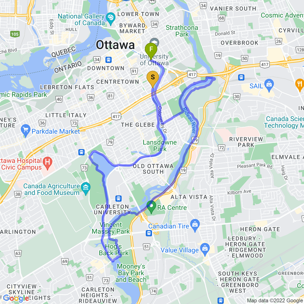 map of Morning Ride