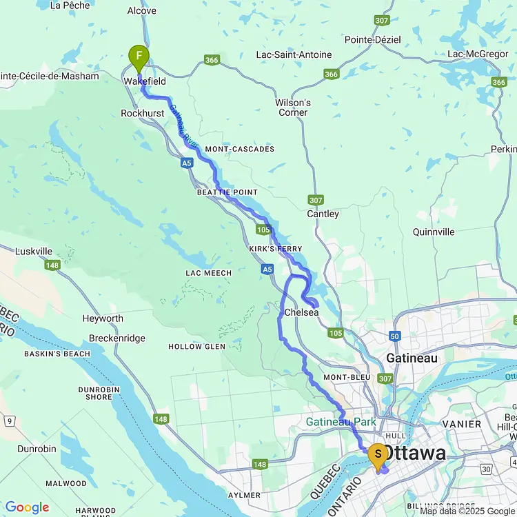 map of canadian shield bikepacking summit
