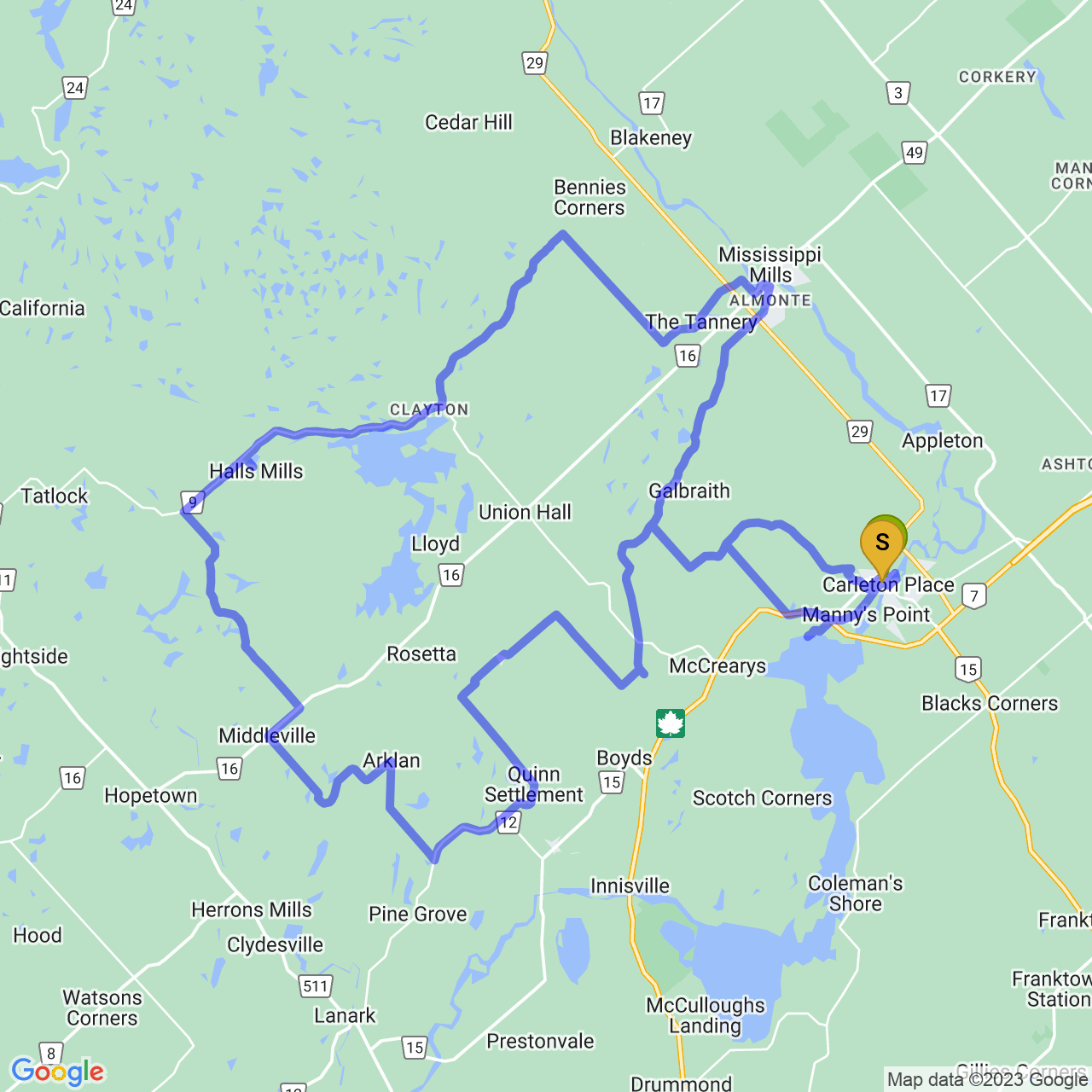 Map of Almonte Roubaix mixes