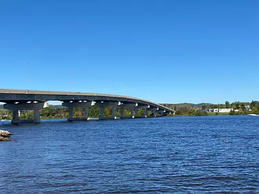 a bridge over a body of water