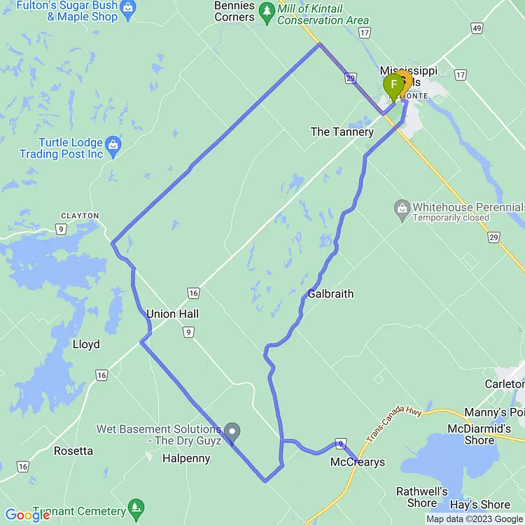 map of Petit Roubaix with the gang