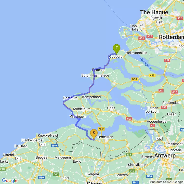 map of Day 4: Zeeland, Netherlands