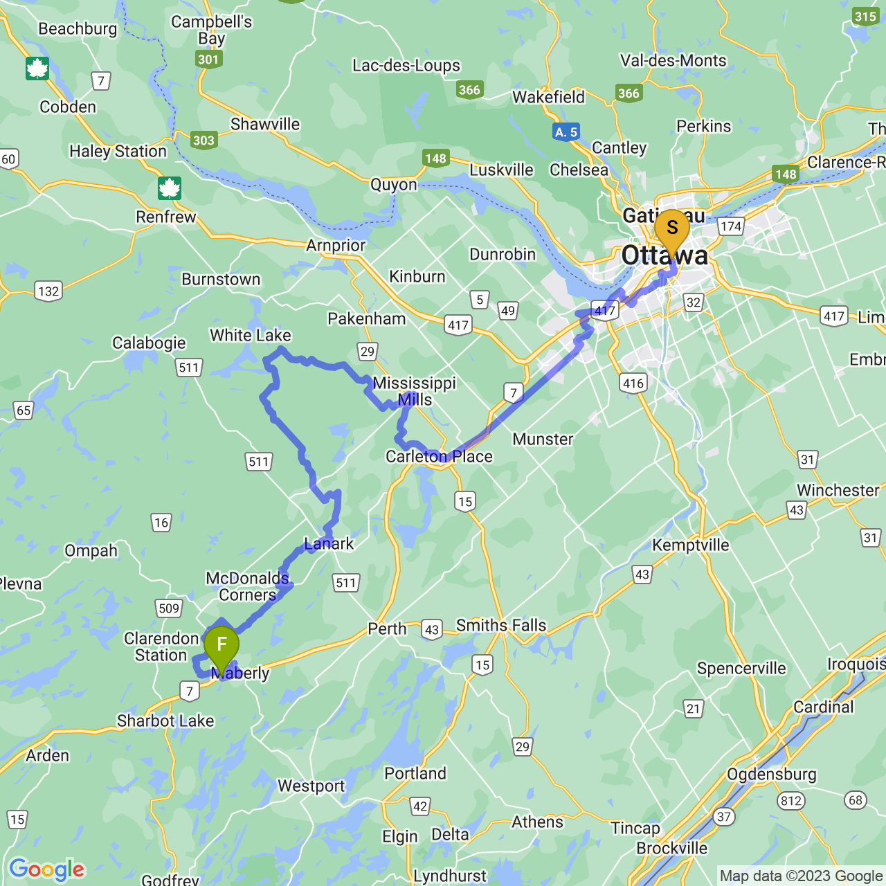 map of LDW: Day 1