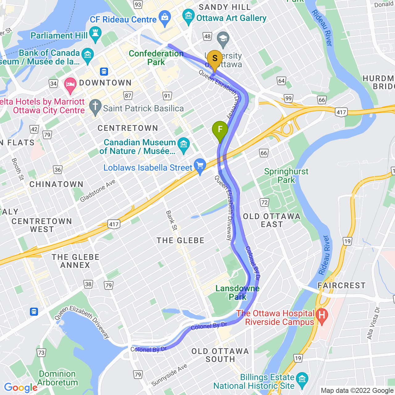 map of Night Ride
